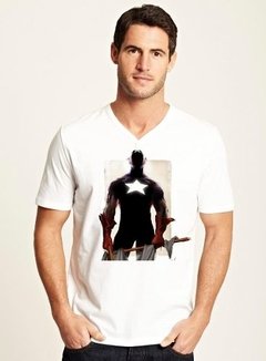 Playera Blanca Capitan America Sombra De Legenda - comprar en línea