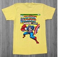 Playera Amarilla Portada Comic Capitan America 100% Calidad - comprar en línea