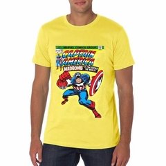 Playera Amarilla Portada Comic Capitan America 100% Calidad