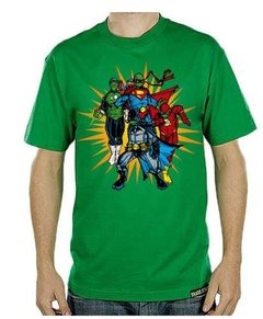 Playera Tortugas Ninja + La Liga De La Justicia Dc Comics