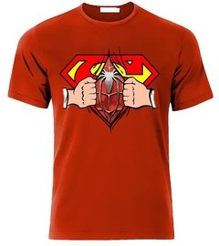 Playeras Superman Pecho Con Spiderman Abriendo Camisa