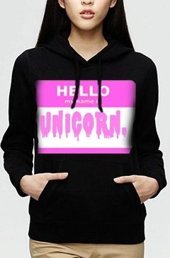 Playera Hola Mi Nombre Es Unicornio Playera Logo Rosa - comprar en línea