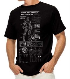 Playera Iron Man Diseño Ingeniero Planos De Traje Tony Stark