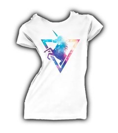 Playera Unicornio Logo Azul Cake Fantasia Animado Universo - Jinx