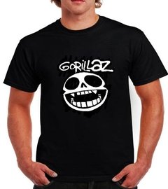 Playera Banda Gorillaz Logo Esqueleto Simio Dientes *album*