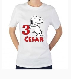 Playera Snoopy C/ Nombre Personalizada Charlie Brown Peanuts