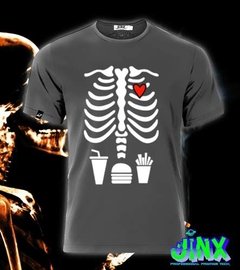 Playeras Torso Huesos Halloween Papas Hamburguesa Soda