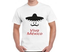 Playera Viva Mexico Dia Festivo Sombrero, Revolucion, Fiesta - comprar en línea