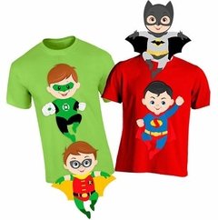 Playeras Superheroes Mini Batman Robin Linterna Superman