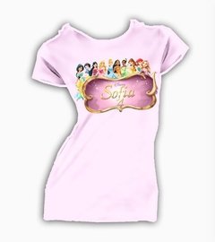 Playera Princesas Disney Y Principes C/ Nombre Fiesta