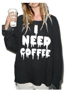 Sudadera I NEED COFFEE MODA