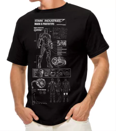Playera o Camiseta Sudadera Iron Man Planos Traje