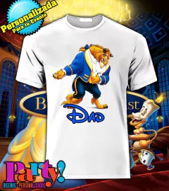 Playera Personalizada Disney La Bella y La Bestia - comprar en línea