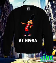 hey arnold camiseta negra