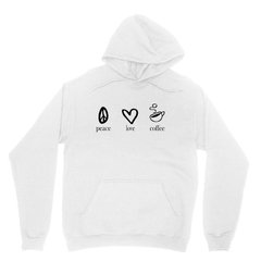 SUDADERA PEACE + LOVE + COFFE