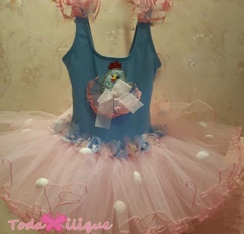 FIGURINO GALINHA PINTADINHA modelo com pompom no ombro REF. lm0458