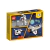 Caja del set LEGO Space Shuttle, que incluye un astronauta, un cohete y una nave espacial, presentado en un diseño colorido y en un formato 3 en 1.
