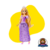 Muñeca de la princesa Rapunzel de Disney con vestido morado largo y tiara plateada