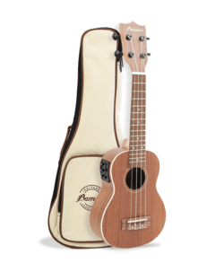 BAMBOO UKELELE SAPELE SOPRANO C/EQ Y FUNDA ACOLCHADA - BU-21CFQ - tienda online