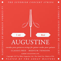 AUGUSTINE CLASSIC RED Regular Tension Trebles / Medium Tension Basses