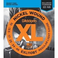 DADDARIO ENCORDADO 010-046 P/GUIT ELÉCTRICA DE NICKEL, REGULAR BLANDAS CON TENSIÓN EQUILIBRADA - EXL110BT