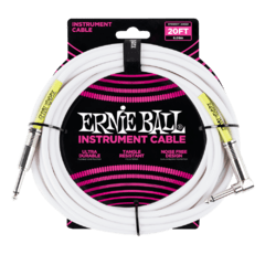 ERNIE BALL CABLE DE INSTRUMENTO RECTO / ANGULAR DE 6M - BLANCO - 6047