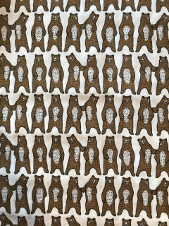 VOILE RAYON BLANCO OSOS MARRON - PESQUEIRA™