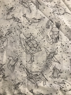 VOILE HINDU BLANCO 100% ALG CONSTELACIONES - comprar online