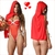 Especial Fantasia Chapeuzinho Vermelho Cetim Lingerie Sexy Conjunto