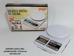 Balanza de cocina electrónica con bowl Digital 10kg Color blanco