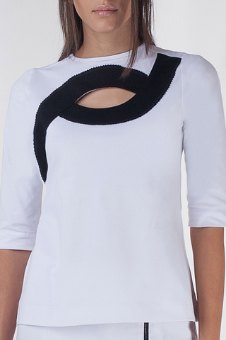 TOP BLANCO EN TEJIDO DE PUNTO // Ref: CANTOR - comprar online