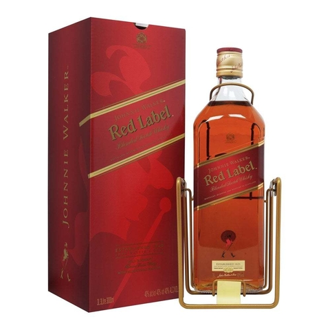 Whisky Johnnie Walker Red Label Botellón 3 Litros, Con Volcador y Estuche.