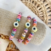 Pulsera Occhi fimo multicolor 