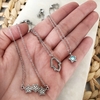 Cadenitas acero con dije micro pave
