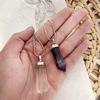 Collar acero con Piedra pulida