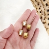 Argollas acero dorado