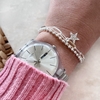 Pulsera doble acero blanco con dije