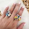 Anillo acero quirurgico y nacar