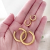 Argollitas Tini acero dorado