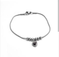 Pulsera acero quirurgico con corazón - comprar online