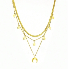 Choker Moon (acero dorado) - comprar online