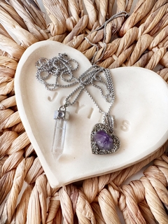 Collar con dije de Piedra (cadena acero)