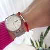 Pulsera Roja acero blanco