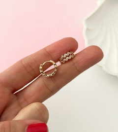 Argollitas micro pave con baño en oro en internet