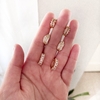 Argollitas micro pave con baño en oro