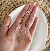 Argollitas corazón micro pave cristal