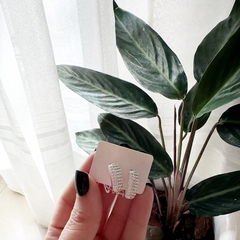 Argollas cubic blanco