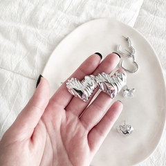 Aros trendy plateados
