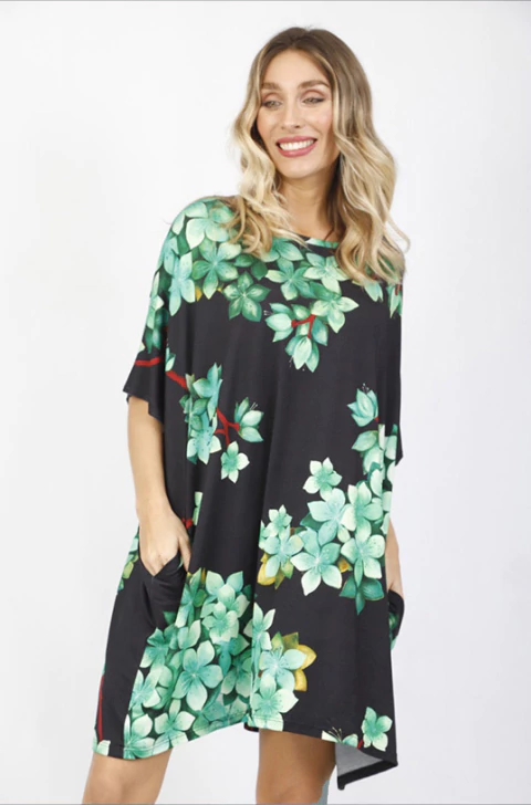 Vestido Corto CEREZO VERDE