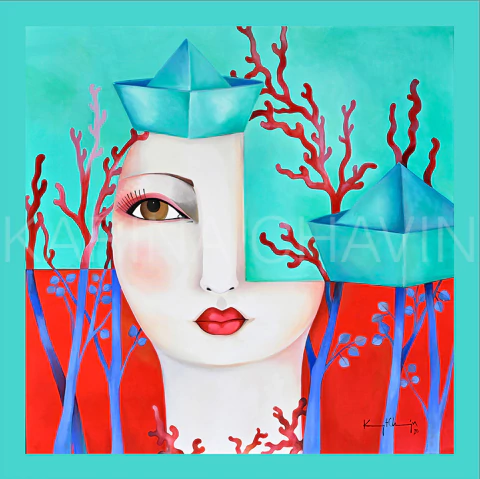 "Un mar de corales" Impresión sobre canvas